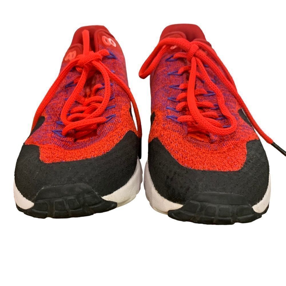 Nike Womens Air Max 1 Ultra Flyknit Running University Red Trainers Sz 8 - Picture 4 of 10